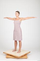Whole Body T poses Casual Dress Slim Studio photo references